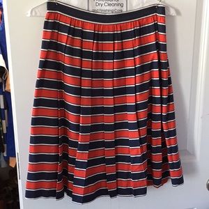 J crew red and blue striped skirt